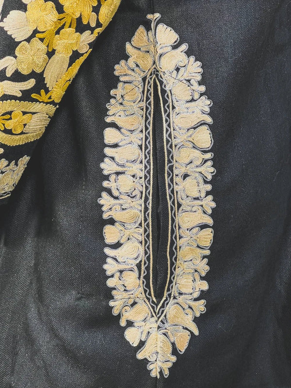 Woollen Phiran with Aari And Zari Embroidery