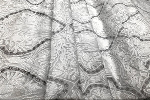 Kashmiri Self Jamawar Paisley Embroidery Running Fabric