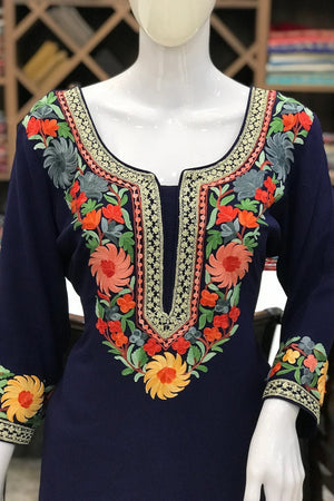 Tilla Chaputri Aari Neck Kashmiri Salwar Suit
