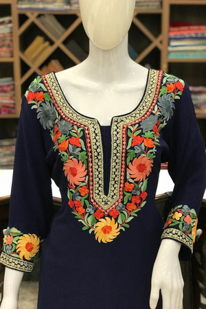 Tilla Chaputri Aari Neck Kashmiri Salwar Suit