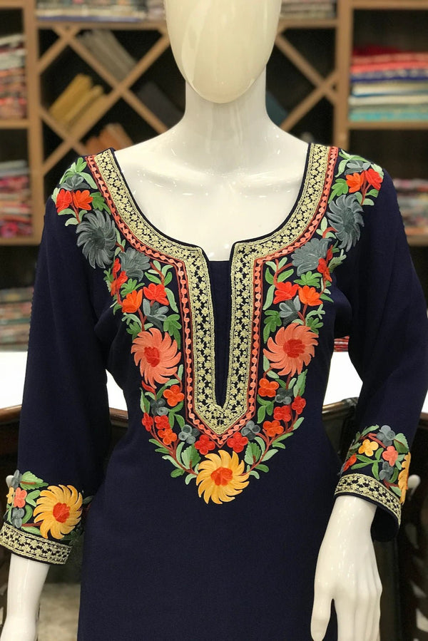 Tilla Chaputri Aari Neck Kashmiri Salwar Suit