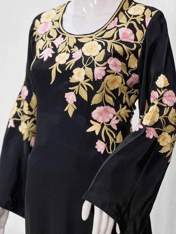 Black Kurti with Kashmiri Aari Embroidery