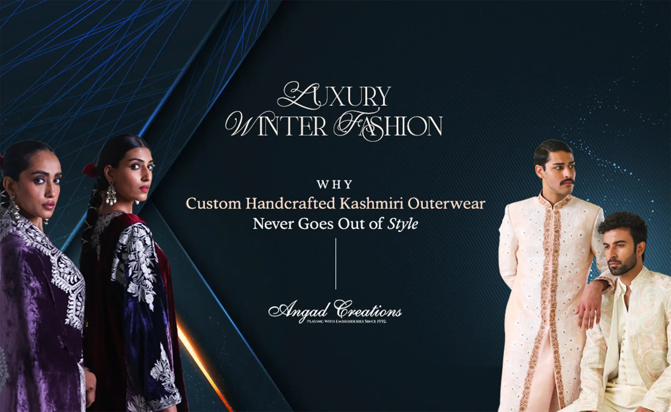 Kashmiri custom handcrafted outerwear for luxury winter functions