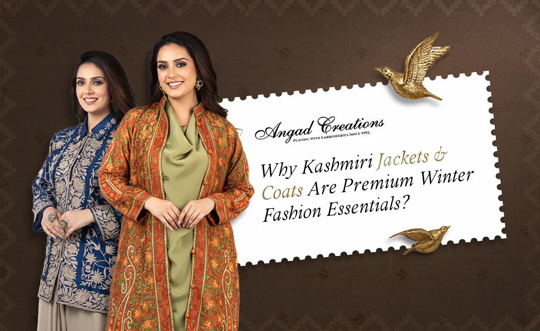 Buy women’s Kashmiri embroidered jackets for winter wear