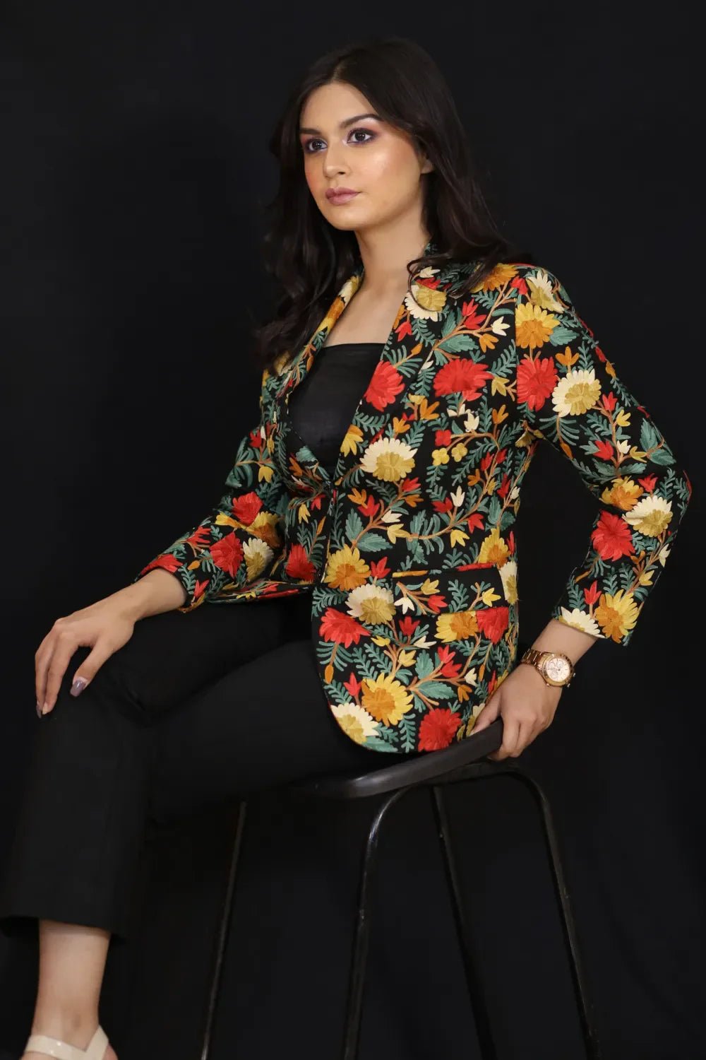 Vibrant Blooms Multi-Hued Work Blazer