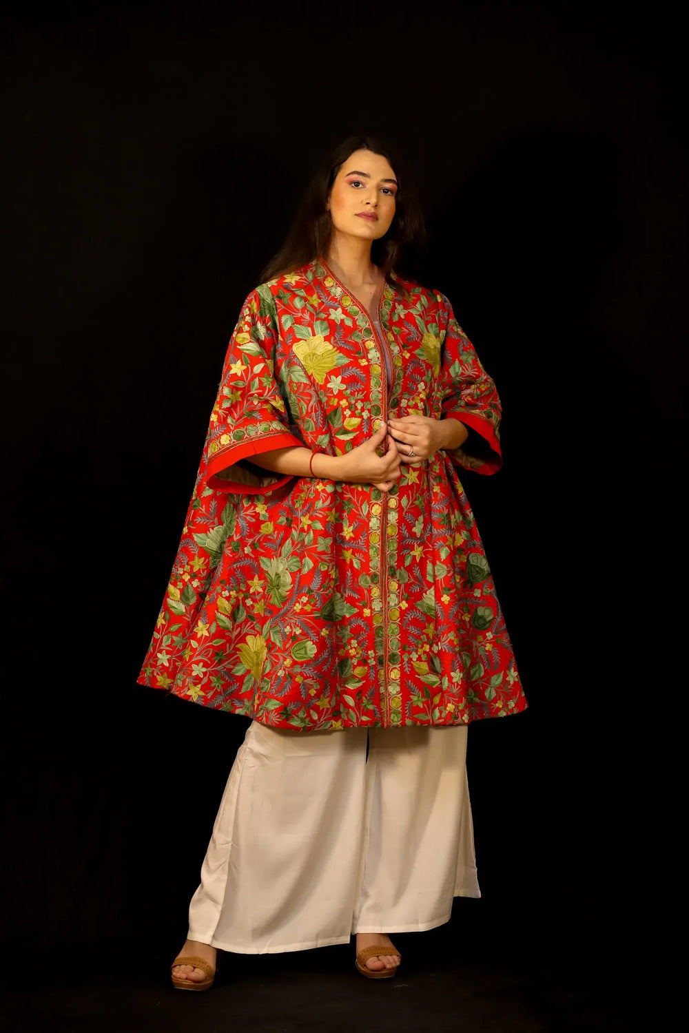 Verdant Foliage Swing Coat