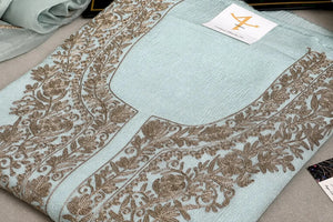 Zaira - Chinon Suit with Zari Thread Embroidery