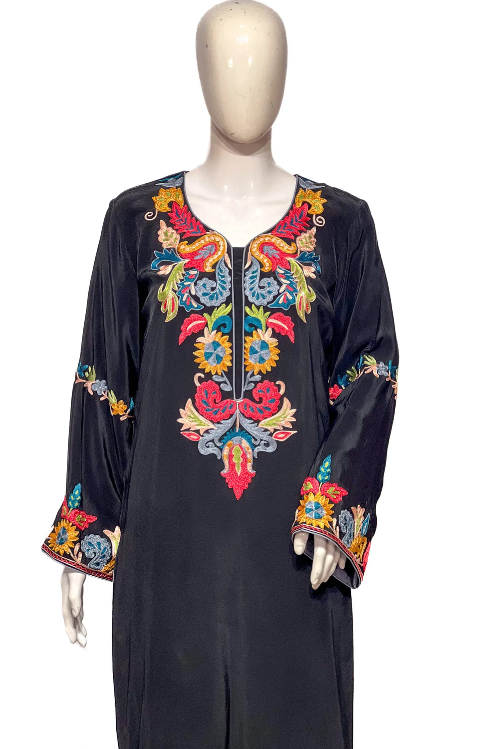 Crepe Kurta with Aari Embroidery