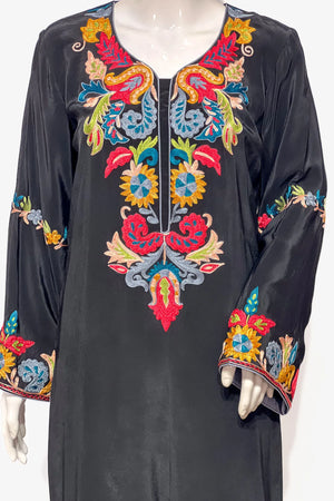 Crepe Kurta with Aari Embroidery