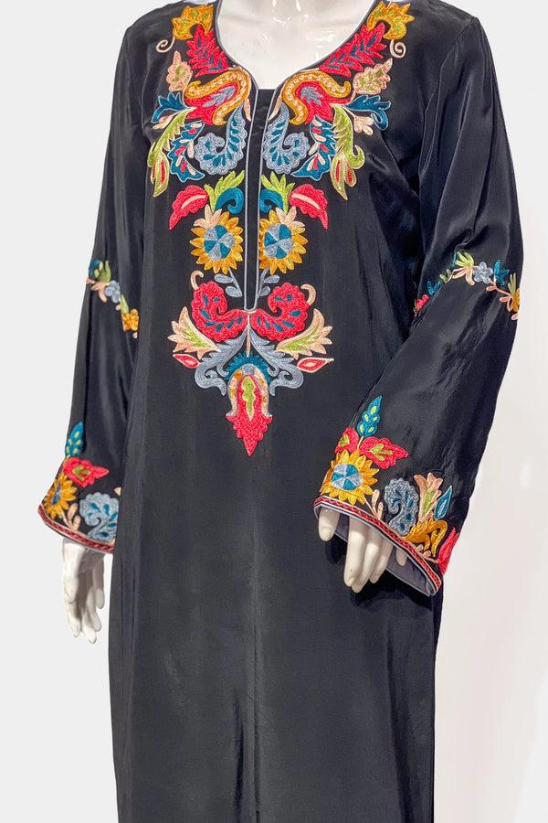 Crepe Kurta with Aari Embroidery