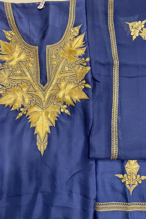 Blue Kashmiri Suit with Hand Tilla Embrodiery