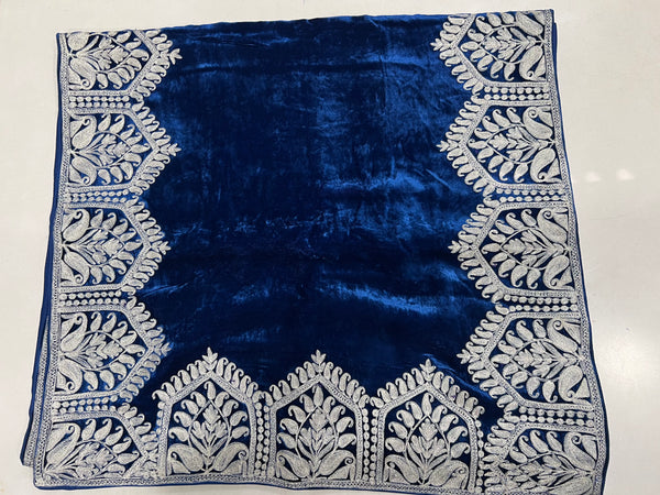 Gloss Velvet Stole with Tilla Emb