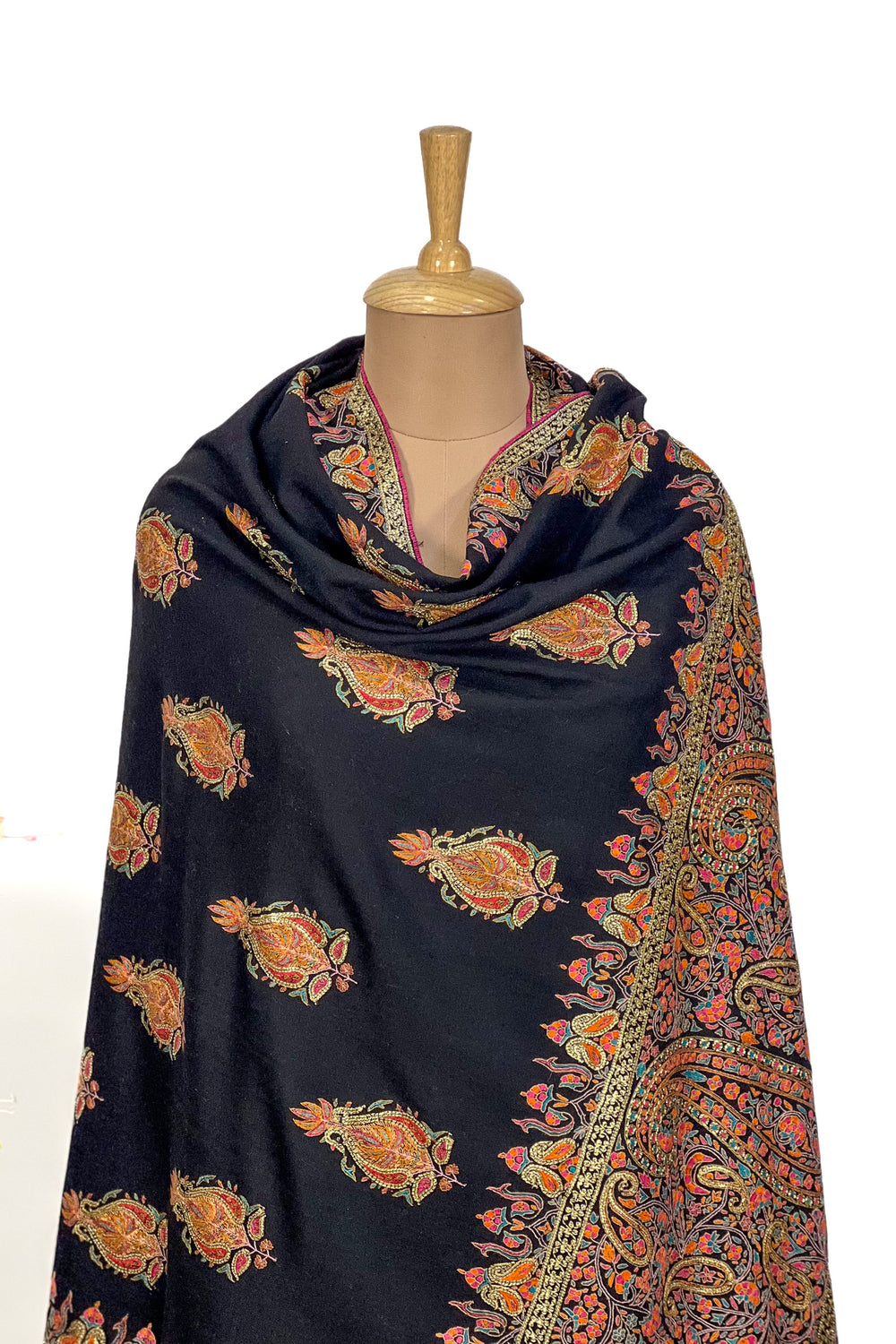 Charbagh Noir Pashmina
