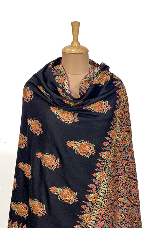 Charbagh Noir Pashmina