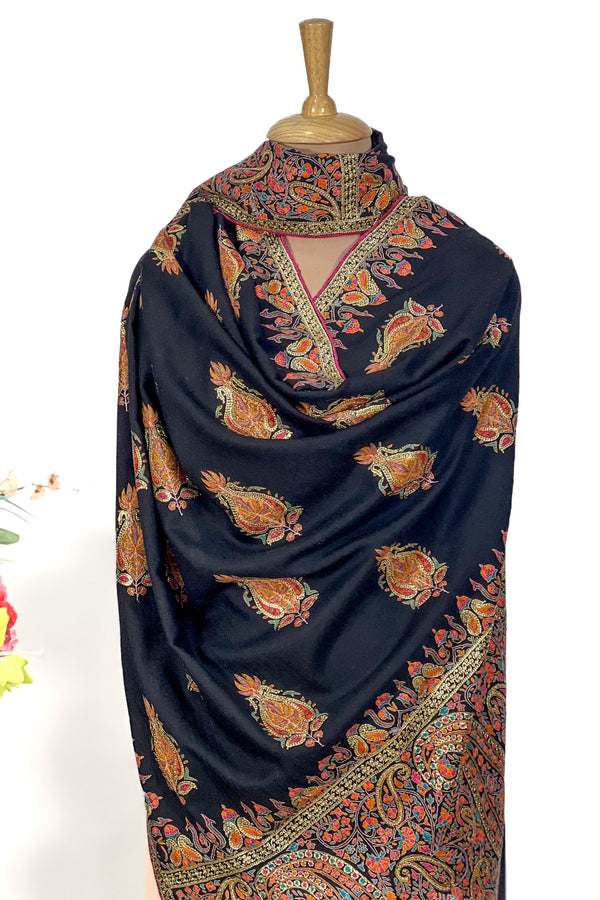 Charbagh Noir Pashmina