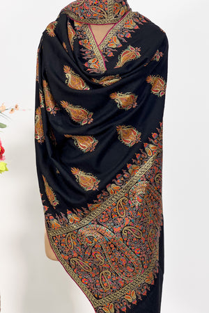 Charbagh Noir Pashmina