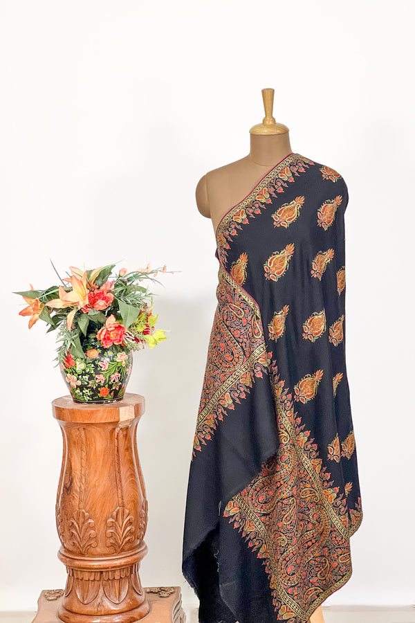 Charbagh Noir Pashmina