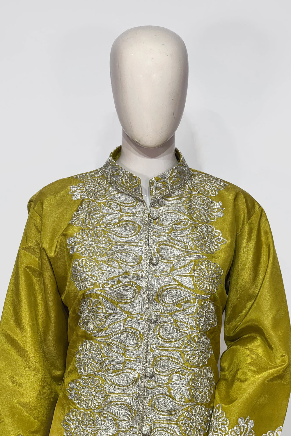 Short Tissue Jacket with Tilla Embroidery