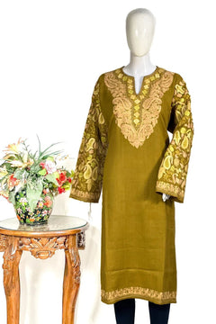 Phiran With Aari And Zari Embroidery