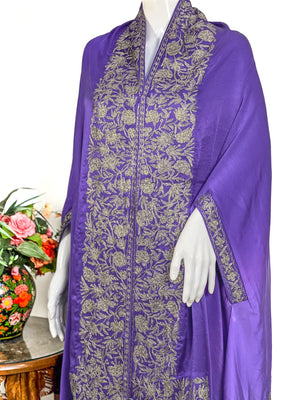 Pure Satin Ombre Cape with Zari Thread Work