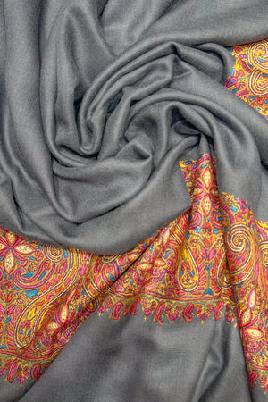 Pure Pashmina Kalamdor Hand Embroidery Shawl