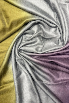 Tonal Tapestry: Mauve, Grey & Mehndi Green Pashmina Stole