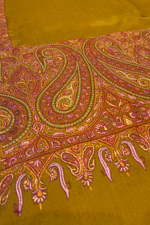 Pure Pashmina Sozni Palla Hand Embroidery Shawl