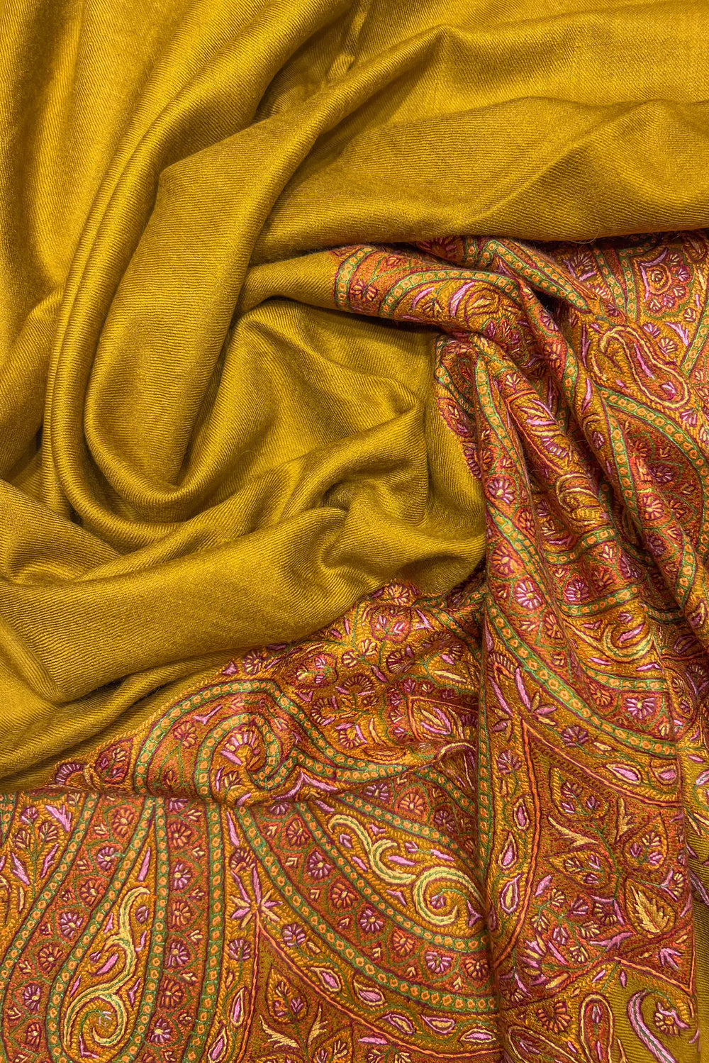 Pure Pashmina Sozni Palla Hand Embroidery Shawl