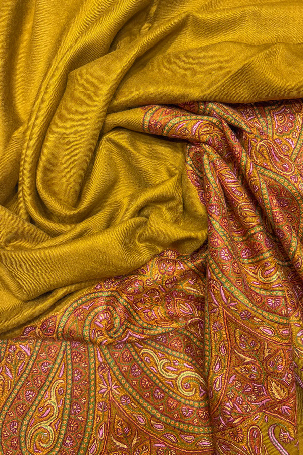 Pure Pashmina Sozni Palla Hand Embroidery Shawl