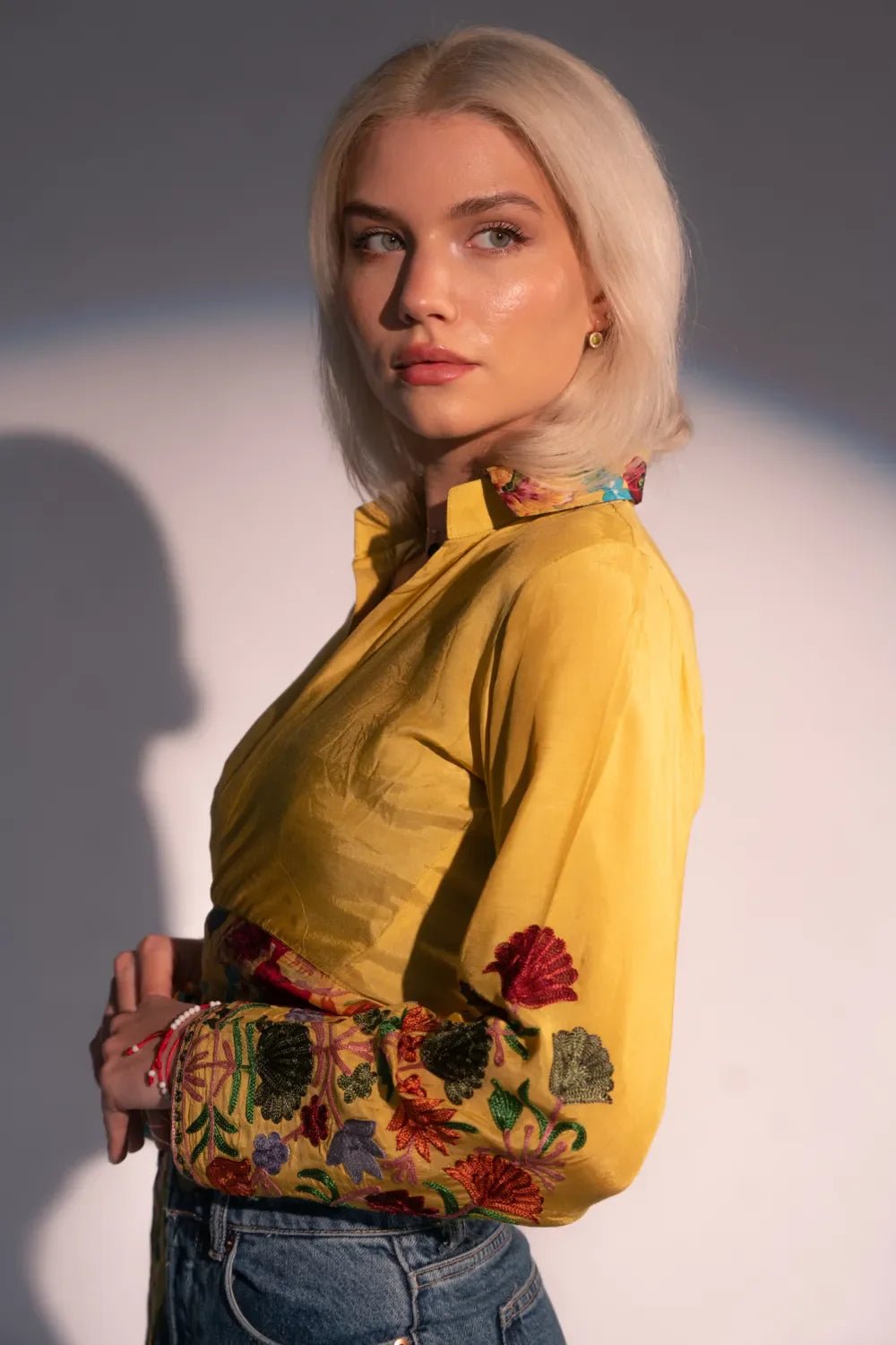 Tabby Belted Cotton Crop Top