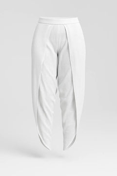 #TulipPant White pants on a light gray background