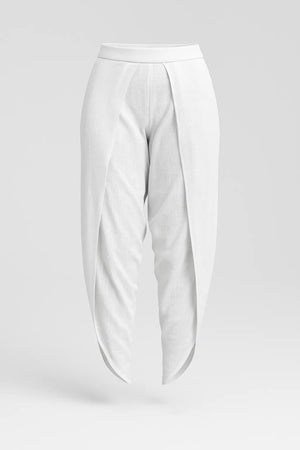 #TulipPant White pants on a light gray background