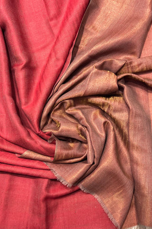 Pure Pashmina Zari Reversible Shawl