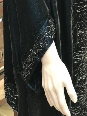 Velvet Cape Shawl With Hand Kardana Work