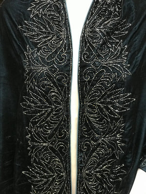 Velvet Cape Shawl With Hand Kardana Work