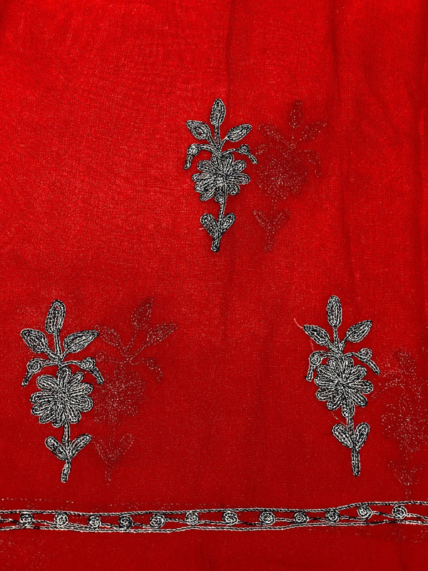 Traje salwar de Cachemira con bordado de hilo zari