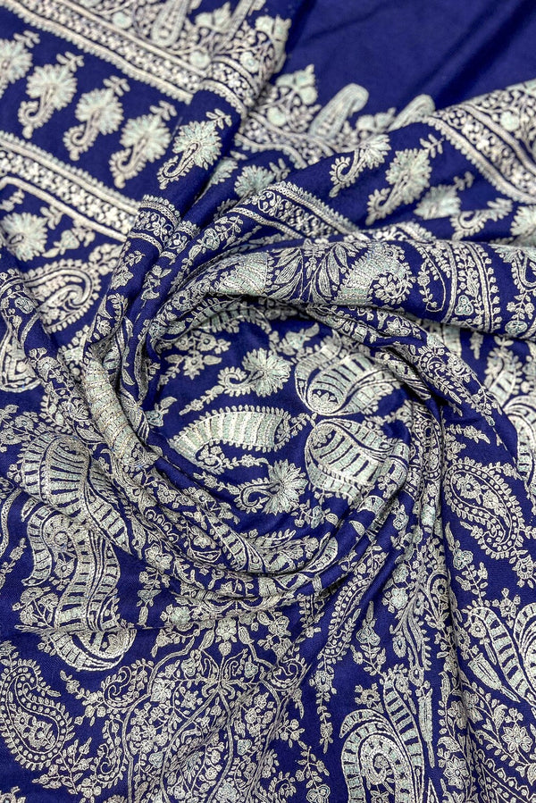 Vaarni — Sozni Tilla Jaal Hand Embroidered Pashmina Shawl