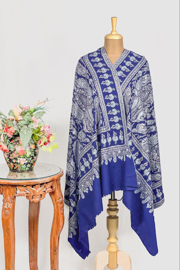 Vaarni — Sozni Tilla Jaal Hand Embroidered Pashmina Shawl