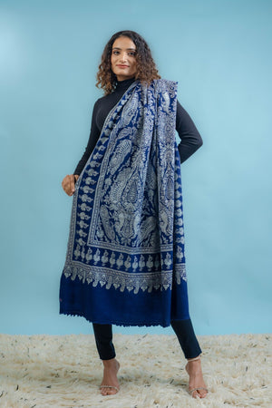 Vaarni — Sozni Tilla Jaal Hand Embroidered Pashmina Shawl
