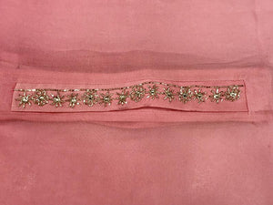 Georgette Summer Cape with Hand Kardana Work: Ombre Pink