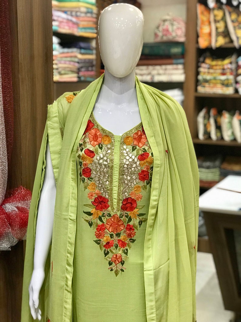 kashmiri embroidery designer suits